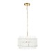 - Louise - Brushed Aged Brass 3 Light Pendant with Clear Ribbed Glass Rods Ambience-114214 - Louise - Brushed Aged Brass 3 Light Pendant with Clear Ribbed Glass Rods