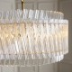 Ceiling Lights - Louise - Brushed Aged Brass 5 Light Pendant with Clear Ribbed Glass Rods Ambience-114215 - Louise - Brushed Aged Brass 5 Light Pendant with Clear Ribbed Glass Rods