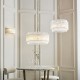 Ceiling Lights - Louise - Brushed Aged Brass 5 Light Pendant with Clear Ribbed Glass Rods Ambience-114215 - Louise - Brushed Aged Brass 5 Light Pendant with Clear Ribbed Glass Rods