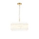 Ceiling Lights - Louise - Brushed Aged Brass 5 Light Pendant with Clear Ribbed Glass Rods Ambience-114215 - Louise - Brushed Aged Brass 5 Light Pendant with Clear Ribbed Glass Rods