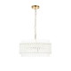 Ceiling Lights - Louise - Brushed Aged Brass 5 Light Pendant with Clear Ribbed Glass Rods Ambience-114215 - Louise - Brushed Aged Brass 5 Light Pendant with Clear Ribbed Glass Rods