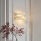 - Louise - Brushed Aged Brass 2 Light Wall Lamp with Clear Ribbed Glass Rods Ambience-114217 - Louise - Brushed Aged Brass 2 Light Wall Lamp with Clear Ribbed Glass Rods