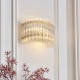 - Louise - Brushed Aged Brass 2 Light Wall Lamp with Clear Ribbed Glass Rods Ambience-114217 - Louise - Brushed Aged Brass 2 Light Wall Lamp with Clear Ribbed Glass Rods