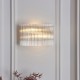 - Louise - Brushed Aged Brass 2 Light Wall Lamp with Clear Ribbed Glass Rods Ambience-114217 - Louise - Brushed Aged Brass 2 Light Wall Lamp with Clear Ribbed Glass Rods