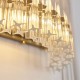 - Louise - Brushed Aged Brass 2 Light Wall Lamp with Clear Ribbed Glass Rods Ambience-114217 - Louise - Brushed Aged Brass 2 Light Wall Lamp with Clear Ribbed Glass Rods