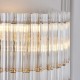 - Louise - Brushed Aged Brass 2 Light Wall Lamp with Clear Ribbed Glass Rods Ambience-114217 - Louise - Brushed Aged Brass 2 Light Wall Lamp with Clear Ribbed Glass Rods