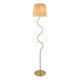 Endon-114224 - Wriggle - Brushed Aged Brass Floor Lamp with Natural Raffia Tapered Shade