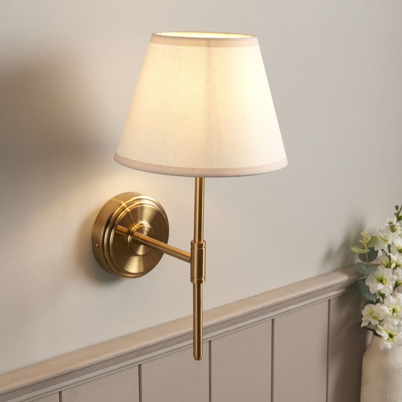 Endon-115074 - Step - Base Only - Aged Brass Wall Lamp