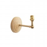Wood - Base Only - Aged Brass & Wooden Wall Lamp Wood - Base Only - Aged Brass & Wooden Wall Lamp
