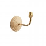 Wood - Base Only - Aged Brass & Wooden Wall Lamp Wood - Base Only - Aged Brass & Wooden Wall Lamp