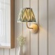 Endon-115076 - Wood - Base Only - Aged Brass & Wooden Wall Lamp