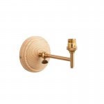 Wood - Base Only - Aged Brass & Wooden Wall Lamp Wood - Base Only - Aged Brass & Wooden Wall Lamp