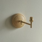 Wood - Base Only - Aged Brass & Wooden Wall Lamp Wood - Base Only - Aged Brass & Wooden Wall Lamp