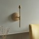 Endon-115078 - Wood - Base Only - Aged Brass & Wooden Wall Lamp