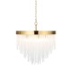 - Anistoria - Brushed Aged Brass 5 Light Pendant with Twisted Clear Rods Endon-115346 - Anistoria - Brushed Aged Brass 5 Light Pendant with Twisted Clear Rods