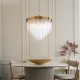 - Anistoria - Brushed Aged Brass 5 Light Pendant with Twisted Clear Rods Endon-115346 - Anistoria - Brushed Aged Brass 5 Light Pendant with Twisted Clear Rods