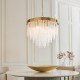 - Anistoria - Brushed Aged Brass 5 Light Pendant with Twisted Clear Rods Endon-115346 - Anistoria - Brushed Aged Brass 5 Light Pendant with Twisted Clear Rods