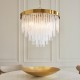 - Anistoria - Brushed Aged Brass 5 Light Pendant with Twisted Clear Rods Endon-115346 - Anistoria - Brushed Aged Brass 5 Light Pendant with Twisted Clear Rods