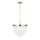 - Anistoria - Brushed Aged Brass 5 Light Pendant with Twisted Clear Rods Endon-115346 - Anistoria - Brushed Aged Brass 5 Light Pendant with Twisted Clear Rods
