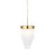Ceiling Lights - Anistoria - Brushed Aged Brass Pendant with Twisted Clear Rods Endon-115345 - Anistoria - Brushed Aged Brass Pendant with Twisted Clear Rods