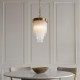 Ceiling Lights - Anistoria - Brushed Aged Brass Pendant with Twisted Clear Rods Endon-115345 - Anistoria - Brushed Aged Brass Pendant with Twisted Clear Rods