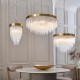 Ceiling Lights - Anistoria - Brushed Aged Brass Pendant with Twisted Clear Rods Endon-115345 - Anistoria - Brushed Aged Brass Pendant with Twisted Clear Rods