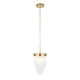 Ceiling Lights - Anistoria - Brushed Aged Brass Pendant with Twisted Clear Rods Endon-115345 - Anistoria - Brushed Aged Brass Pendant with Twisted Clear Rods