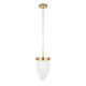 Ceiling Lights - Anistoria - Brushed Aged Brass Pendant with Twisted Clear Rods Endon-115345 - Anistoria - Brushed Aged Brass Pendant with Twisted Clear Rods