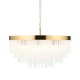 - Anistoria - Brushed Aged Brass 9 Light Pendant with Twisted Clear Rods Endon-115347 - Anistoria - Brushed Aged Brass 9 Light Pendant with Twisted Clear Rods