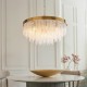 - Anistoria - Brushed Aged Brass 9 Light Pendant with Twisted Clear Rods Endon-115347 - Anistoria - Brushed Aged Brass 9 Light Pendant with Twisted Clear Rods