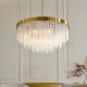 - Anistoria - Brushed Aged Brass 9 Light Pendant with Twisted Clear Rods Endon-115347 - Anistoria - Brushed Aged Brass 9 Light Pendant with Twisted Clear Rods