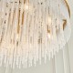 - Anistoria - Brushed Aged Brass 9 Light Pendant with Twisted Clear Rods Endon-115347 - Anistoria - Brushed Aged Brass 9 Light Pendant with Twisted Clear Rods