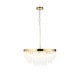 - Anistoria - Brushed Aged Brass 9 Light Pendant with Twisted Clear Rods Endon-115347 - Anistoria - Brushed Aged Brass 9 Light Pendant with Twisted Clear Rods