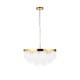 - Anistoria - Brushed Aged Brass 9 Light Pendant with Twisted Clear Rods Endon-115347 - Anistoria - Brushed Aged Brass 9 Light Pendant with Twisted Clear Rods