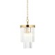 Endon-115455 - Conaston - Brushed Aged Brass Pendant with Crystal