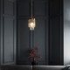 Endon-115455 - Conaston - Brushed Aged Brass Pendant with Crystal