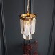 Endon-115455 - Conaston - Brushed Aged Brass Pendant with Crystal