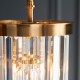Endon-115455 - Conaston - Brushed Aged Brass Pendant with Crystal