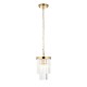 Endon-115455 - Conaston - Brushed Aged Brass Pendant with Crystal