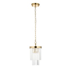 Conaston - Brushed Aged Brass Pendant with Crystal Conaston - Brushed Aged Brass Pendant with Crystal