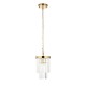 Endon-115455 - Conaston - Brushed Aged Brass Pendant with Crystal