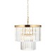 - Conaston - Brushed Aged Brass 4 Light Chandelier with Crystal Endon-115456 - Conaston - Brushed Aged Brass 4 Light Chandelier with Crystal