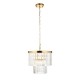 - Conaston - Brushed Aged Brass 4 Light Chandelier with Crystal Endon-115456 - Conaston - Brushed Aged Brass 4 Light Chandelier with Crystal