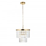 Conaston - Brushed Aged Brass 4 Light Chandelier with Crystal Conaston - Brushed Aged Brass 4 Light Chandelier with Crystal