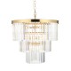 - Conaston - Brushed Aged Brass 7 Light Chandelier with Crystal Endon-115457 - Conaston - Brushed Aged Brass 7 Light Chandelier with Crystal