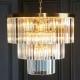 - Conaston - Brushed Aged Brass 7 Light Chandelier with Crystal Endon-115457 - Conaston - Brushed Aged Brass 7 Light Chandelier with Crystal