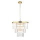 - Conaston - Brushed Aged Brass 7 Light Chandelier with Crystal Endon-115457 - Conaston - Brushed Aged Brass 7 Light Chandelier with Crystal