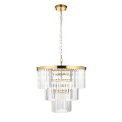 Conaston - Brushed Aged Brass 7 Light Chandelier with Crystal Conaston - Brushed Aged Brass 7 Light Chandelier with Crystal