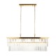 - Conaston - Brushed Aged Brass 4 Light over Island Fitting with Crystal Endon-115950 - Conaston - Brushed Aged Brass 4 Light over Island Fitting with Crystal