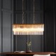 - Conaston - Brushed Aged Brass 4 Light over Island Fitting with Crystal Endon-115950 - Conaston - Brushed Aged Brass 4 Light over Island Fitting with Crystal